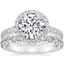 18K White Gold Sienna Halo Diamond Ring with Sienna Eternity Diamond Ring (7/8 ct. tw.)