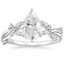 18K White Gold Azalea Twist Diamond Ring, smalltop view