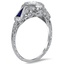 The Erryn Ring, smalltop view on a hand