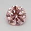 0.57 Ct. Fancy Vivid Pink Round Lab Grown Diamond
