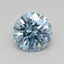 0.47 Ct. Fancy Vivid Blue Round Lab Grown Diamond