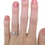 The Eula Ring, smallzoomed in top view on a hand