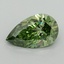 1.52 Ct. Fancy Vivid Green Pear Lab Grown Diamond