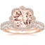 14KR Morganite Reina Diamond Ring with Versailles Diamond Ring (3/8 ct. tw.), smalltop view