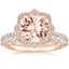 14KR Morganite Reina Diamond Ring with Versailles Diamond Ring (3/8 ct. tw.), smalltop view