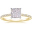 18K Yellow Gold Ballad Three-Quarter Coverage Diamond Ring (1/4 ct. tw.), smalltop view