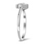 The Ainslee Ring, smalltop view on a hand