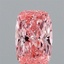 0.93 Ct. Fancy Vivid Pink Cushion Lab Grown Diamond