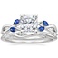 Platinum Willow Ring With Sapphire Accents with Winding Willow Diamond Ring (1/8 ct. tw.)