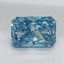 4.05 Ct. Fancy Vivid Malibu Blue Radiant Lab Grown Diamond
