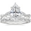 Platinum Garland Diamond Ring with Luxe Winding Willow Diamond Ring (1/4 ct. tw.)