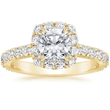 18K Yellow Gold Luxe Sienna Halo Diamond Bridal Set (1 3/8 ct. tw.)