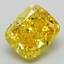 2.18 Ct. Fancy Vivid Yellow Cushion Lab Grown Diamond