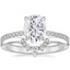 Platinum Petite Demi Diamond Ring (1/5 ct. tw.) with Lunette Diamond Ring