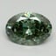 2.97 Ct. Fancy Vivid Pacific Green Oval Lab Grown Diamond