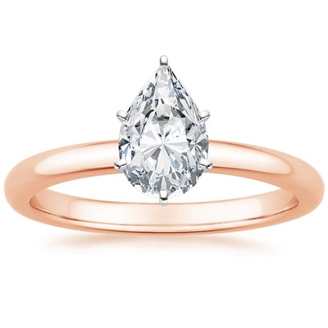 14K Rose Gold Six-Prong 2mm Comfort Fit Bridal Set