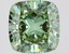 3.01 Ct. Fancy Vivid Green Cushion Lab Grown Diamond