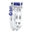 Sapphire and Diamond Contoured Ring Set, smallview