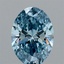 1.03 Ct. Fancy Vivid Blue Oval Lab Grown Diamond