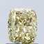 1.07 Ct. Fancy Vivid Yellow Cushion Lab Grown Diamond