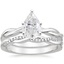 PT Moissanite Twisted Vine Ring with Petite Twisted Vine Diamond Ring (1/8 ct. tw.), smalltop view