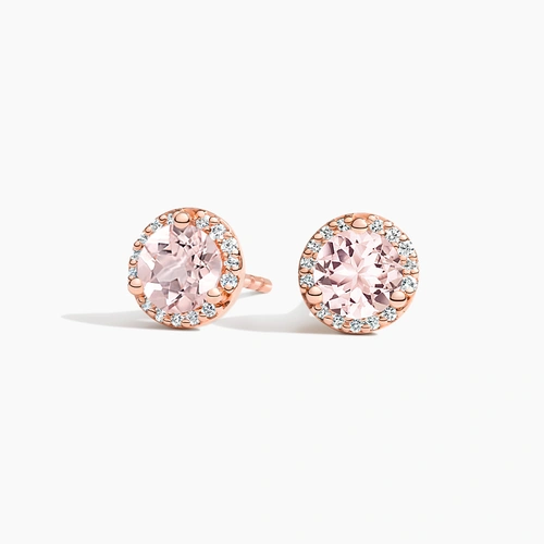 NEW 18K Rose Gold Morganite on sale Earrings