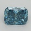 1.55 Ct. Fancy Vivid Blue Cushion Lab Grown Diamond