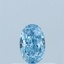 0.32 Ct. Fancy Vivid Blue Oval Lab Grown Diamond
