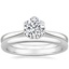 18K White Gold Caliana Ring with 2mm Comfort Fit Wedding Ring