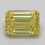 6.14 Ct. Fancy Intense  Yellow Emerald Lab Grown Diamond