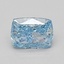 1.00 Ct. Fancy Vivid Blue Cushion Lab Grown Diamond