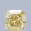 2.87 Ct. Fancy Intense Yellow Cushion Lab Grown Diamond