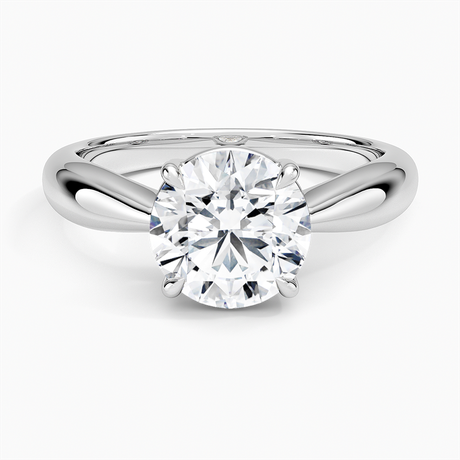 Thea Tapered Solitaire Diamond Ring
