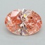 1.55 Ct. Fancy Vivid  Pink Oval Lab Grown Diamond