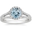 18K White Gold Fortuna Halo Diamond Ring (1/2 ct. tw.), smalltop view