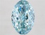 7.10 Ct. Fancy Vivid  Blue Oval Lab Grown Diamond