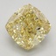 3.31 Ct. Fancy Intense Yellow Cushion Lab Grown Diamond