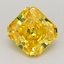 1.29 Ct. Fancy Vivid Orangy Yellow Radiant Lab Grown Diamond