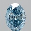3.57 Ct. Fancy Vivid Blue Oval Lab Grown Diamond