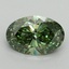 2.00 Ct. Fancy Vivid Green Oval Lab Grown Diamond