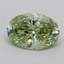 2.99 Ct. Fancy Vivid  Green Oval Lab Grown Diamond