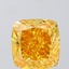 4.50 Ct. Fancy Vivid  Yellow Cushion Lab Grown Diamond