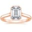 14K Rose Gold Luna 2mm Bezel Ring, smalltop view