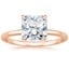 14K Rose Gold Petite Heritage Diamond Ring, smalltop view