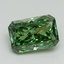 1.01 Ct. Fancy Vivid Green Radiant Lab Grown Diamond