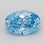 3.52 Ct. Fancy Vivid Blue Oval Lab Grown Diamond