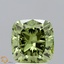2.28 Ct. Fancy Vivid Green Cushion Lab Grown Diamond