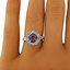 The Tianna Ring, smalltop view on a hand