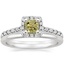 Platinum Odessa Diamond Ring (1/4 ct. tw.) with Petite Comfort Fit Wedding Ring