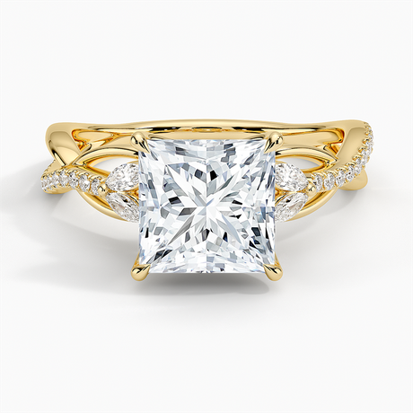Nature Inspired Twisting Diamond Ring